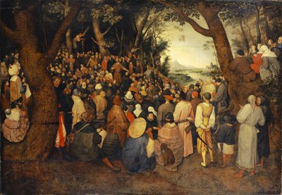 Pyhän Johannes Kastajan saarna, n. 1598 tekijältä Jan the Elder Brueghel