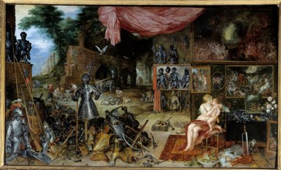 kosketa häntä. Allegoria viidestä aistista Jan I Brueghel Dit De Veloursin maalaus (1568-1625) Ec. Flam tekijältä Jan the Elder Brueghel