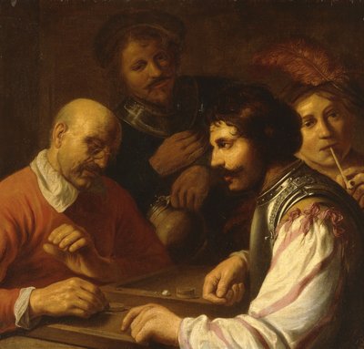 Tric-Trac-pelaajat majatalossa, n. 1623-5 tekijältä Jan the Elder Lievens