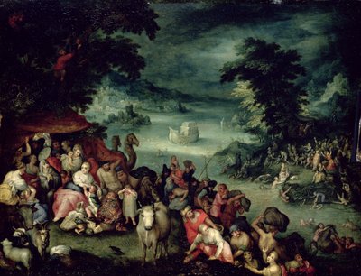 Suuri tulva (öljy kuparilla) tekijältä Jan the Elder copy Brueghel