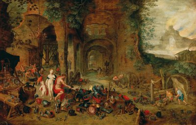 Venus Vulcanin takomossa tekijältä Jan the Younger (workshop) Brueghel
