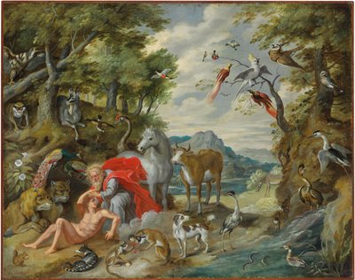Aadamin luominen, Aadamin ja Eevan tarinasta tekijältä Jan Brueghel the Younger