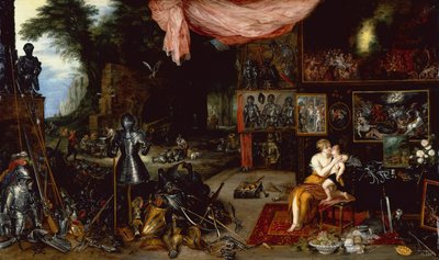 Viisi aistia, kosketus (öljy paneelissa) tekijältä Jan the Younger Brueghel