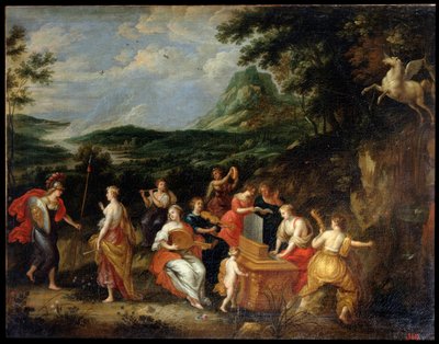 "Pallas Athena ja muusat", 1630-luku. tekijältä Jan van Balen
