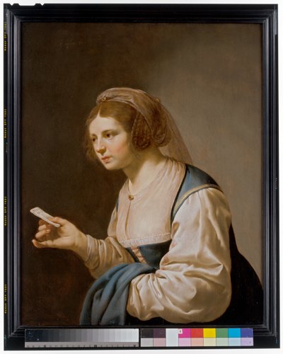 Nuori tyttö, jolla on kirje tekijältä Jan van Bijlert or Bylert
