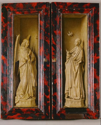 Annunciation (maalaus puulle) tekijältä Jan van Eyck