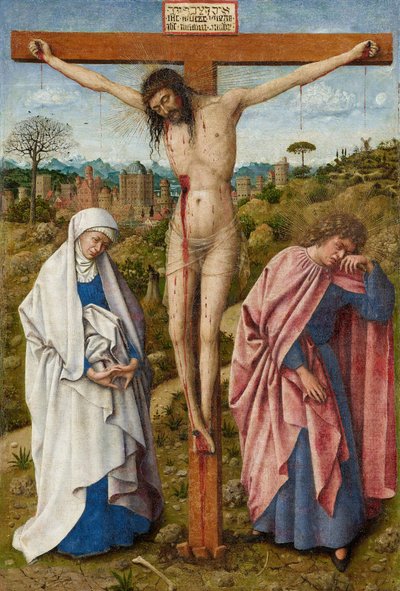 Kristuksen ristiinnaulitseminen tekijältä Jan van Eyck