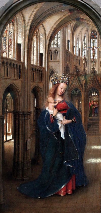 Saksaksi: Die Madonna in der Kirche Madonna kirkossa tekijältä Jan van Eyck