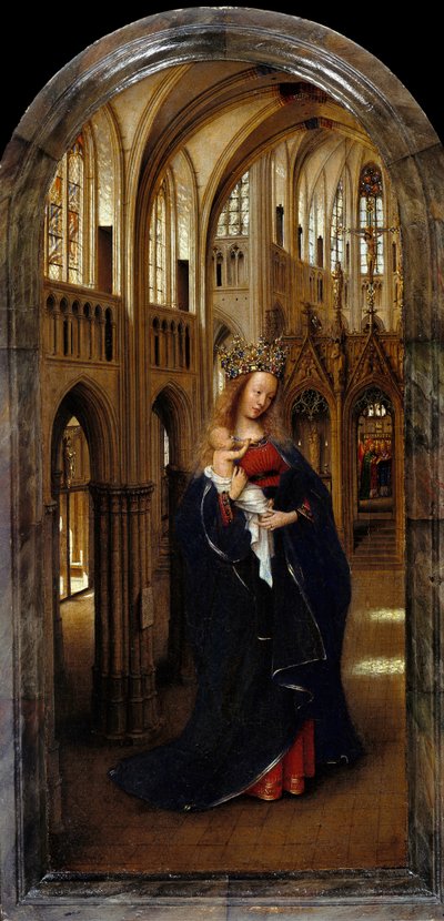 Saksaksi: Die Madonna in der Kirche Madonna kirkossa tekijältä Jan van Eyck