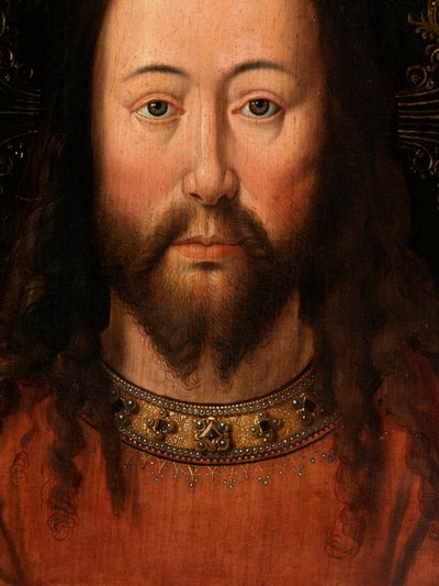 Kristuksen muotokuva (öljy paneelille) (yksityiskohta) tekijältä Jan van Eyck