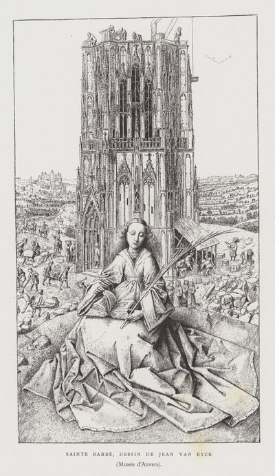 Pyhä Barbara, 1437 tekijältä Jan van Eyck