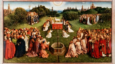 Gentin alttaritaulu. Mystisen Karitsan palvonta, 1432. tekijältä Jan van Eyck