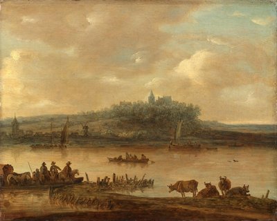 Näkymä Reinille ja Elterbergille tekijältä Jan van Goyen (manner of)