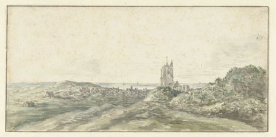 Näkymä Egmond aan Zeelle tekijältä Jan van Goyen (possibly)