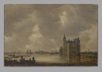 Linna joen rannalla tekijältä Jan van Goyen