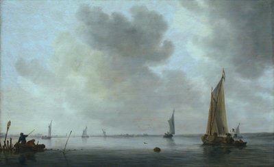 Kalastusveneet suistosta tekijältä Jan van Goyen