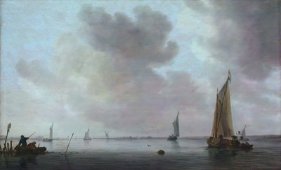 Kalastusveneet suistossa, 1633. tekijältä Jan van Goyen