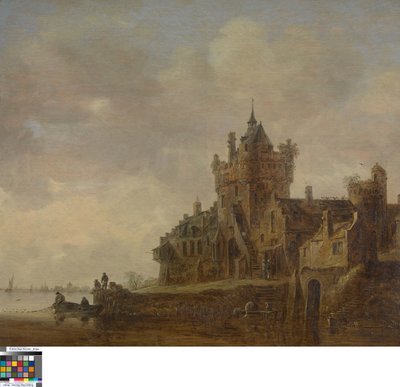 Jokimaisema ja linna tekijältä Jan van Goyen