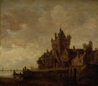 Jokimaisema ja linna tekijältä Jan van Goyen