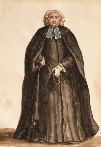 Dogen kappelin mestari Giovanni di Grevembrochin (1731-1807) Venicesien puvuista, akvarelli tekijältä Jan van Grevenbroeck