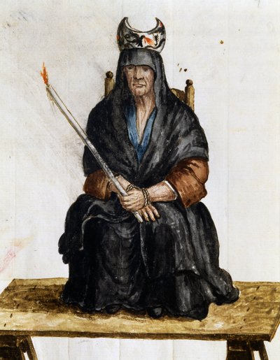 Noita, kuvitus lähes kaikenikäisten venetsialaisten puvuista, ahkerasti kerätty ja maalattu 1700-luvulla, Giovanni di Grevembroch (1731-1807) tekijältä Jan van Grevenbroeck