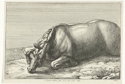 Kuollut hevonen näkyy vasemmalla Dead Horses (sarjan nimi) tekijältä Jan van Huchtenburg