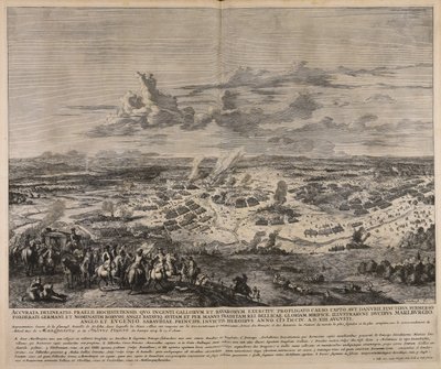 Accurata delineatio praelii Hochstetensis quo ingenti Gallorum et Bavarorum exercitu profligato caeso capto ...  Representation exacte de la fameuse bataille de Hochstet ... tekijältä Jan van Huchtenburgh