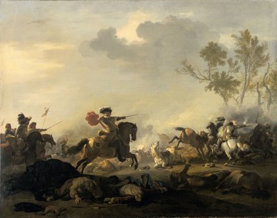 Ratsuväen hyökkäys tekijältä Jan van Huchtenburgh