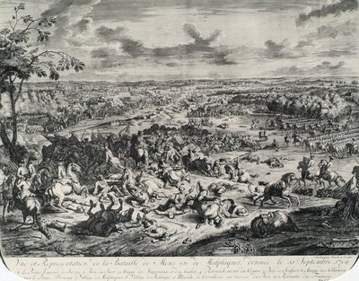 Malplaquetin taistelu 11. syyskuuta 1709 tekijältä Jan van Huchtenburgh