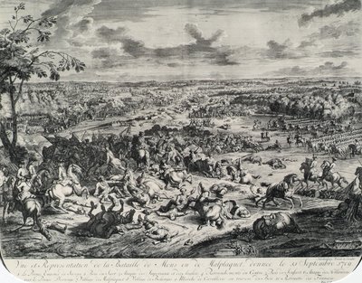 Taistelukohtauksia: Dumont et Rousset, Histoire militaire du Prince Eugene (1663-1736), kahdeksan kaiverruksen sarja. tekijältä Jan van Huchtenburgh