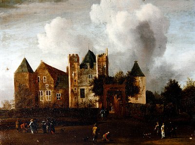 Näkymä Purmerendin linnaan, lähellä Monnickendamia, Waterlandissa, Hollannissa. tekijältä Jan van III Kessel
