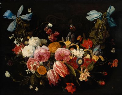Ruusuja, tulppaaneja, daaliaja ja muita kukkia tekijältä Jan van Kessel