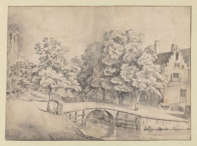 Näkymä Leidsegrachtille Amsterdamissa Keizersgrachtista nähtynä tekijältä Jan van Kessel