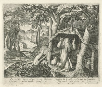 H. Arnulphus Metzistä erakkona Saints and Hermits (sarjan nimi) tekijältä Jan van Londerseel