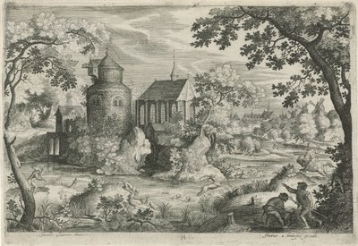 Hirvenmetsästys kappelissa tekijältä Jan van Londerseel