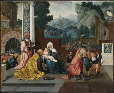 Maagien palvonta, n. 1519 tekijältä Jan van Scorel