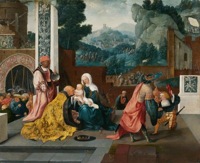 Maagien palvonta, n. 1519. tekijältä Jan van Scorel