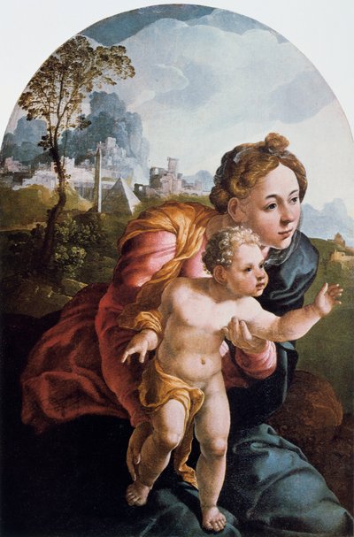 Neitsyt ja lapsi, 1500-luku. tekijältä Jan van Scorel