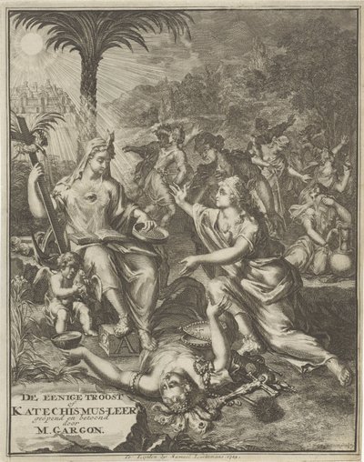 Nimisivu: M. Gargon, Ainoa lohdutus, 1713 tekijältä Jan van Vianen