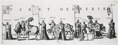 Kastilian ja Leonin aseet keisari Kaarle V:n hautajaisissa 1559 tekijältä Jan van and Doetechum Doetechum the elder