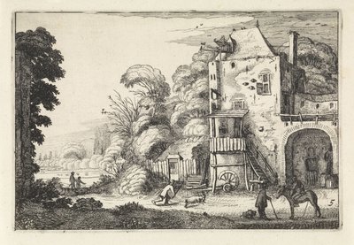 Hostal en un paisatge Paisatges (títol de la sèrie) Amenissimae aliquot requculae (títol de la sèrie) finlandès tekijältä Jan van de Velde (II)