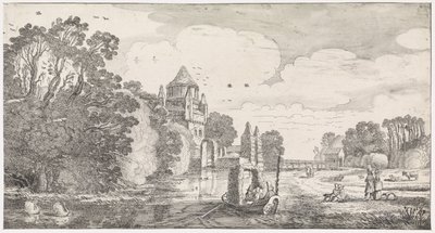 Pieni Houtpoort Haarlemissa Leikkisiä maisemia ja viihdyttäviä runoja (sarjan nimi) tekijältä Jan van de Velde (II)