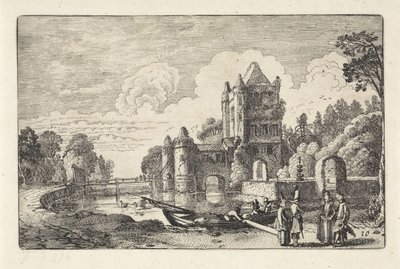 Maisema Amsterdamin portilla Haarlemissa Maisemat (sarjan nimi) Amenissimae aliquot requculae (sarjan nimi) tekijältä Jan van de Velde (II)