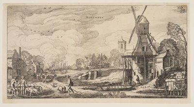 Marraskuu, vuodelta Vuoden kaksitoista kuukautta tekijältä Jan van de Velde II