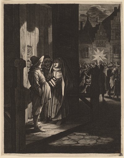 Kuninkaiden tähti, yöpala tekijältä Jan van de Velde II after Pieter Molijn