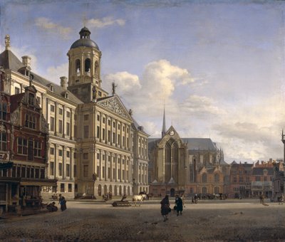 Uusi kaupungintalo, Amsterdam, 1668 tekijältä Jan van der Heyden
