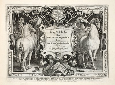 Kuvitus teoksesta "Venationes, Ferarum, Birds, Fish" (Metsästys: Wild Beasts, Birds, Fish), kaiverrus Jan Collaert (1566-1628), pub. kirjoittanut Phillipus Gallaeus, Amsterdam tekijältä Jan van der Straet