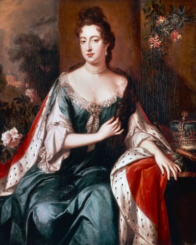 Queen Mary II, n. 1692-1694 (öljy kankaalle) tekijältä Jan van der Vaardt