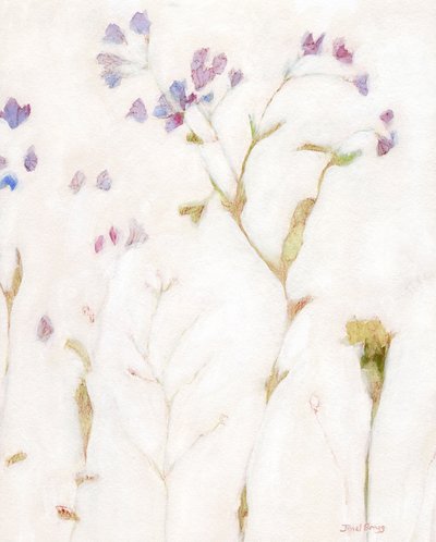 Faintly Lightly Phlox and Carnation, n. 2018 (vesiväri paperille). tekijältä Janel Bragg
