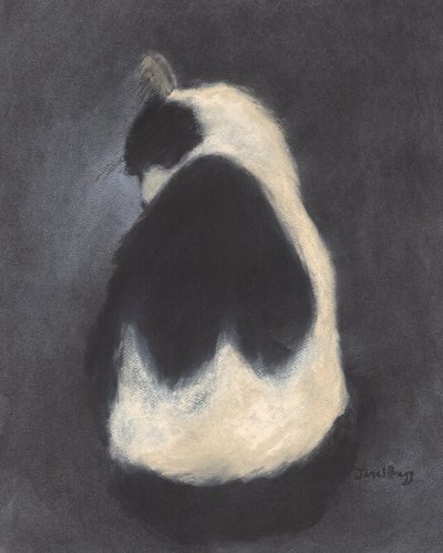 Thomas kylvyssä, noin 2018 (pastelli ja hiili paperille). tekijältä Janel Bragg
